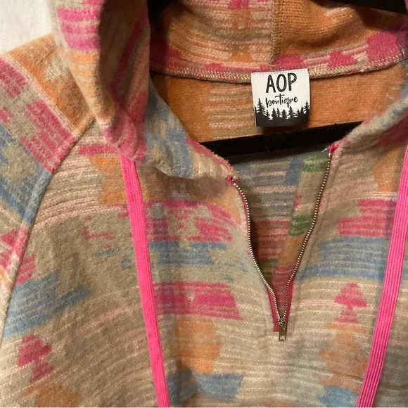 AOP Aztec Hoodie..Thick Warm & Cozy ..Campfire Ready ...Size M Women's (a15 - Picture 6 of 11